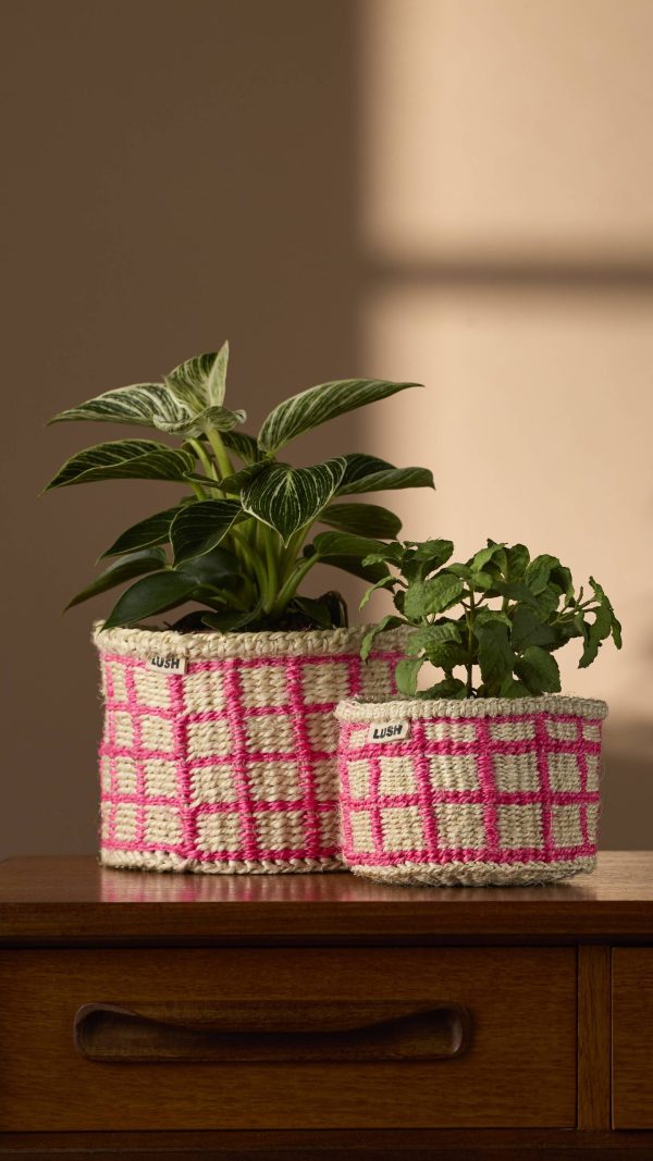 Handwoven Basket - Pink The perfect companion for all your Lush faves